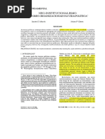 March e Olsen_Neo-Institucionalismo Fatores Organizacionais da Vida Política