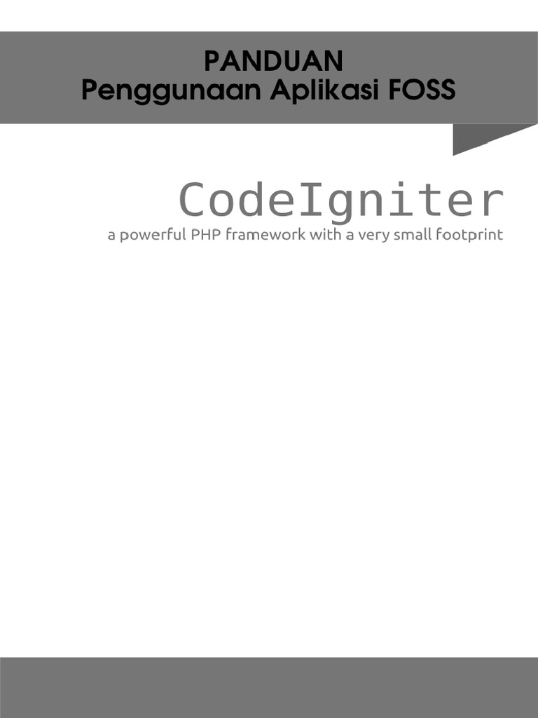 01 Panduan CodeIgniter PDF | PDF