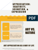 Art Appreciation Creativity Imagination and Expression BSA12KA3