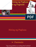 Ang Sining NG: Pagbasa at Pagsulat