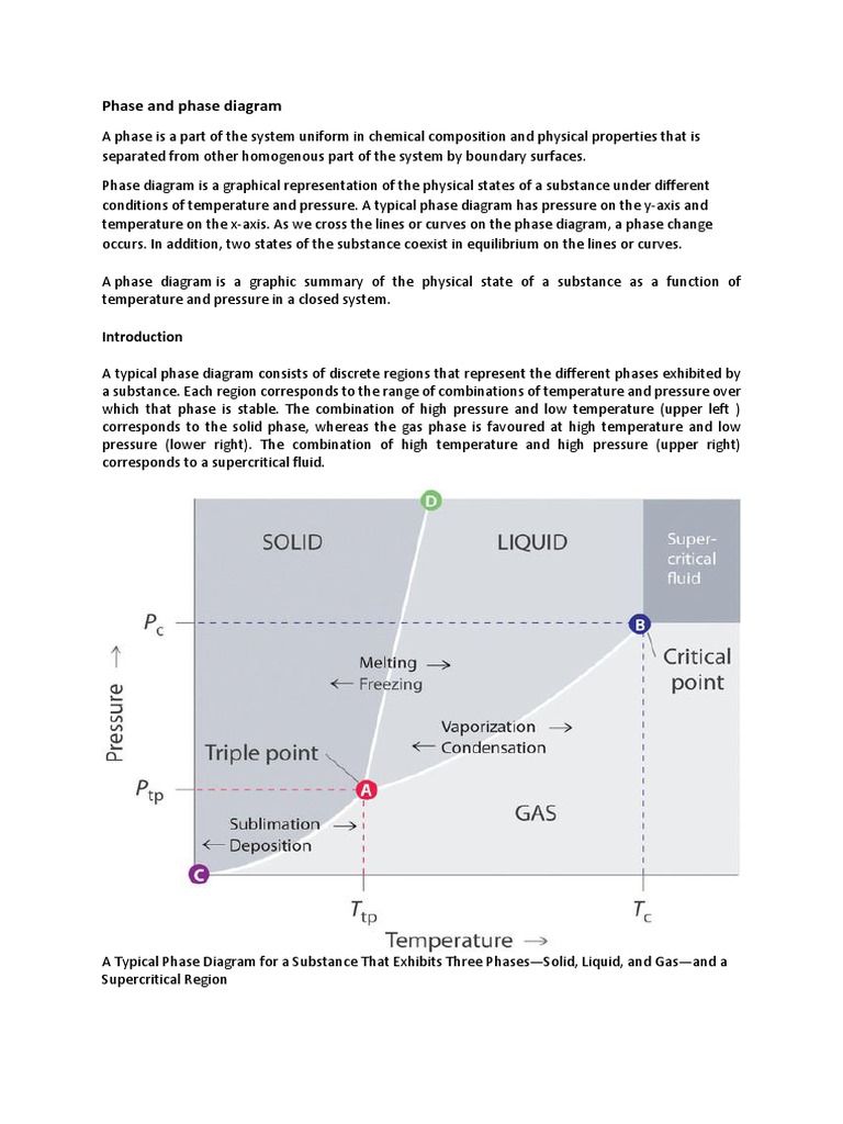 Phase and One Component System PDF Phase (Matter) Phase Diagram
