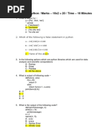 Python MCQ-10 (Ques)