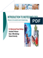 Lecture # 1 Introduction to Biotechnology