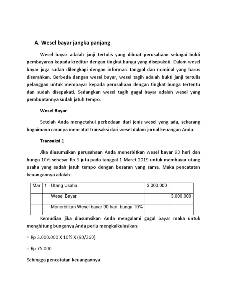 Wesel Bayar Jangka Panjang Docx