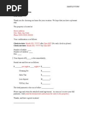 Sample Rental AgreementAndInvoice