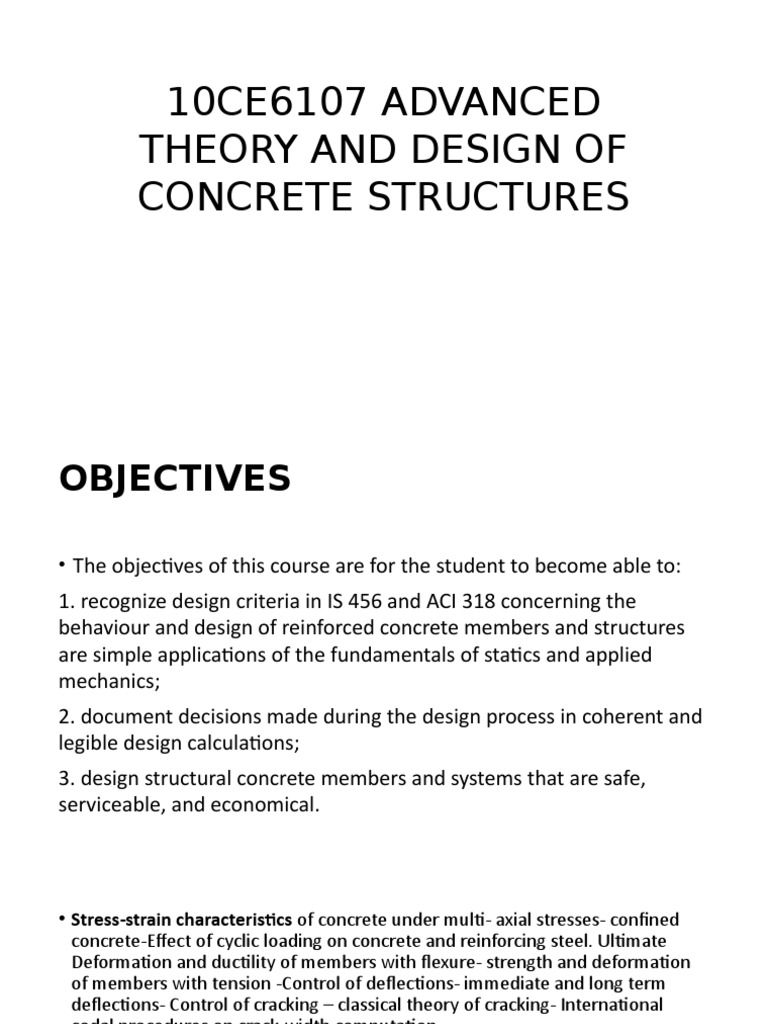 Advanced Concrete Structures Design | PDF | Strength Of Materials ...