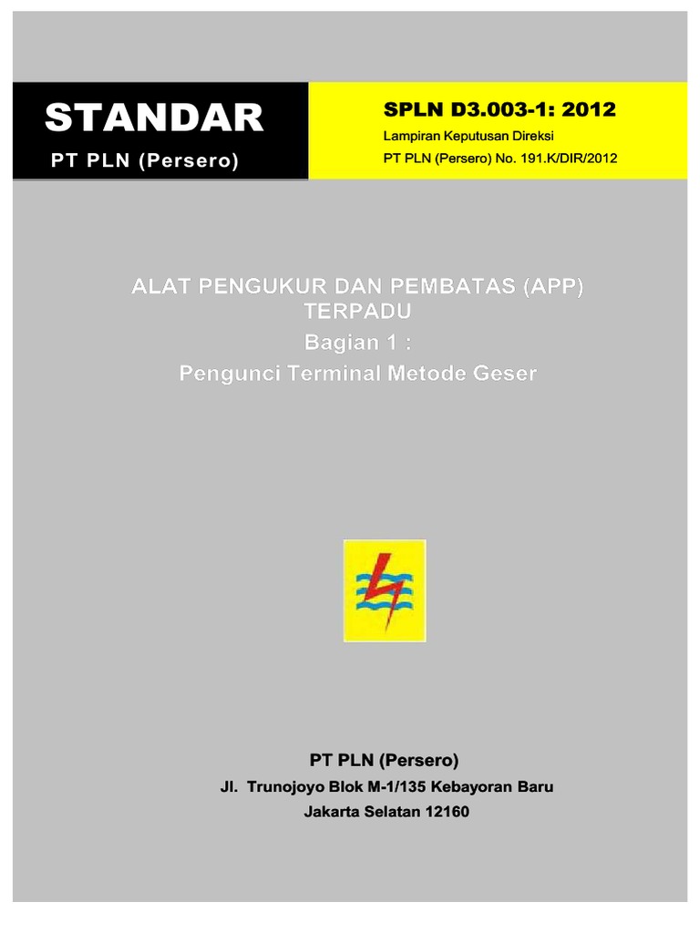 Standar Alat Pengukur APP Terpadu | PDF