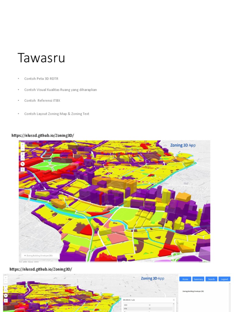 Contoh Peta 3D dan Zoning Text | PDF