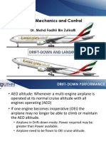 Flight Mechanics and Control Drift-Down Performance