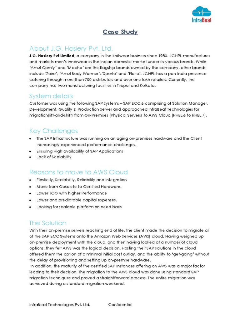 J.G. Hosiery's SAP Migration to AWS | PDF | Amazon Web Services | Cloud ...