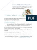 UK Domestic Worker Visa in Private Household Consultants in India