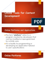 ONLINE Tools For Content Development