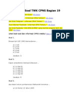 Soal TWK CPNS Bagian 19 PDF