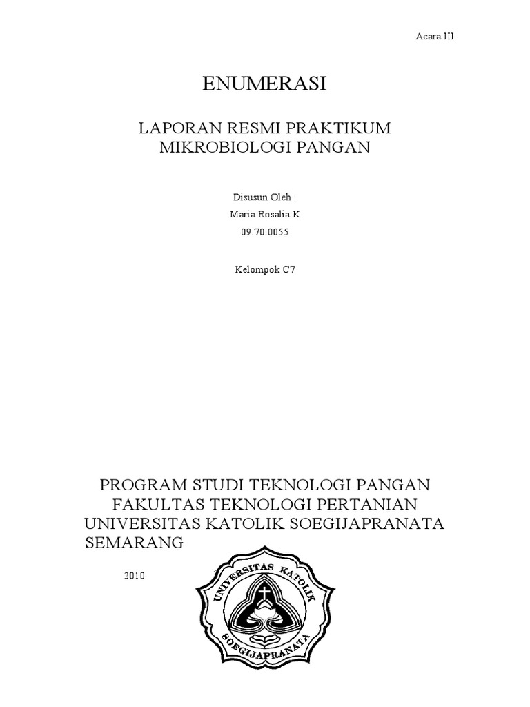 Laporan Resmi ENUMERASI | PDF | Alam