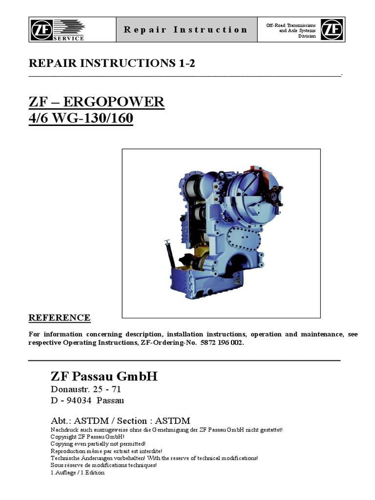 Zf Repair Manual Pdf Bearing Mechanical Fahrenheit
