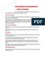 Correct positioning and strokes for scaling instruments