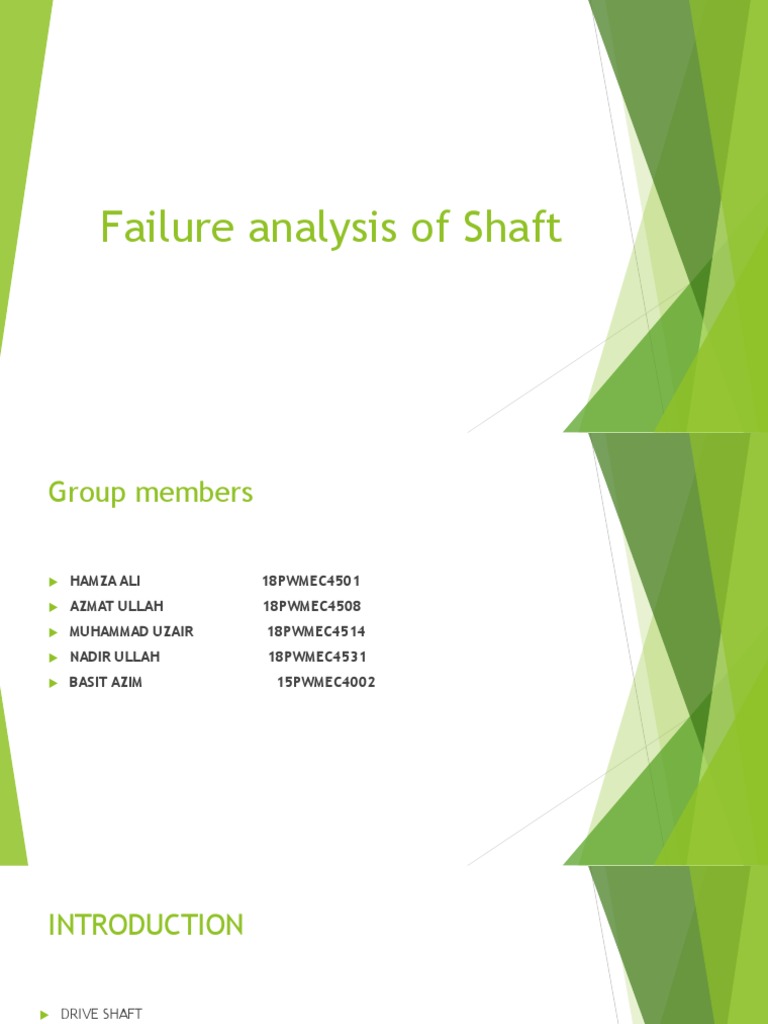 Failure Analysis of Shaft PDF Strength Of Materials Torque