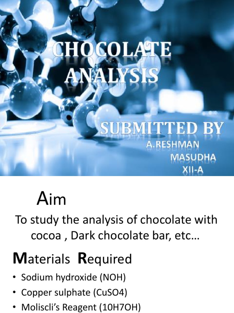Chocolate Analysis: Health & Composition | PDF | Chocolate ...