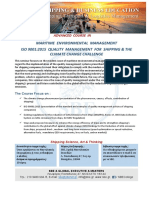 Advanced Course in Maritime Environmental Management Iso 9001-2015 Quality Management