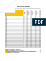 Registo Do Comportamento