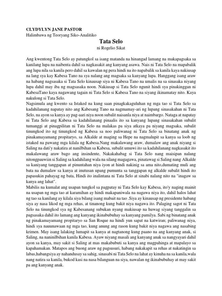 Siko Analitiko Pormalistiko Pdf