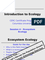 Intro To Ecoogy - Ecosystem Ecology