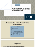 Pemuafakatan Politik Dalam Konteks Hubungan Etnik