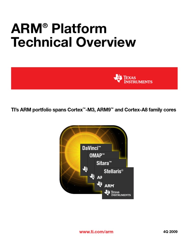 ARM Platform Technical Overview PDF Arm Architecture Digital Signal Processor
