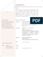 Currículo Rosa e Branco para Recepcionista e Secretária PDF