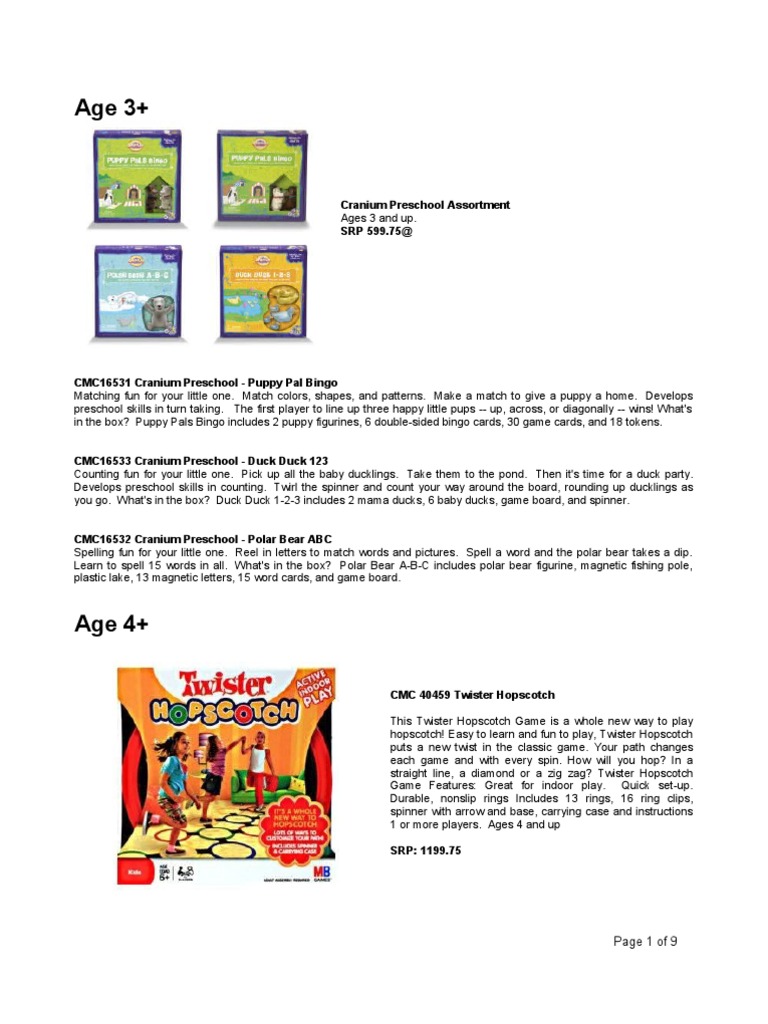 Family Board Games 2010 Updated PDF Gaming Leisure