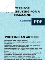 Tips For Contributing For A Magazine