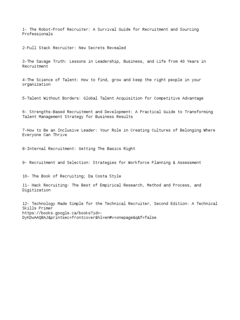 Robot-Proof Recruitment Strategies | PDF