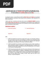 Board Resolution Opening of Bank Account | PDF | Board Of Directors ...