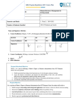 MBA Program Regulations 2017- Course Plan