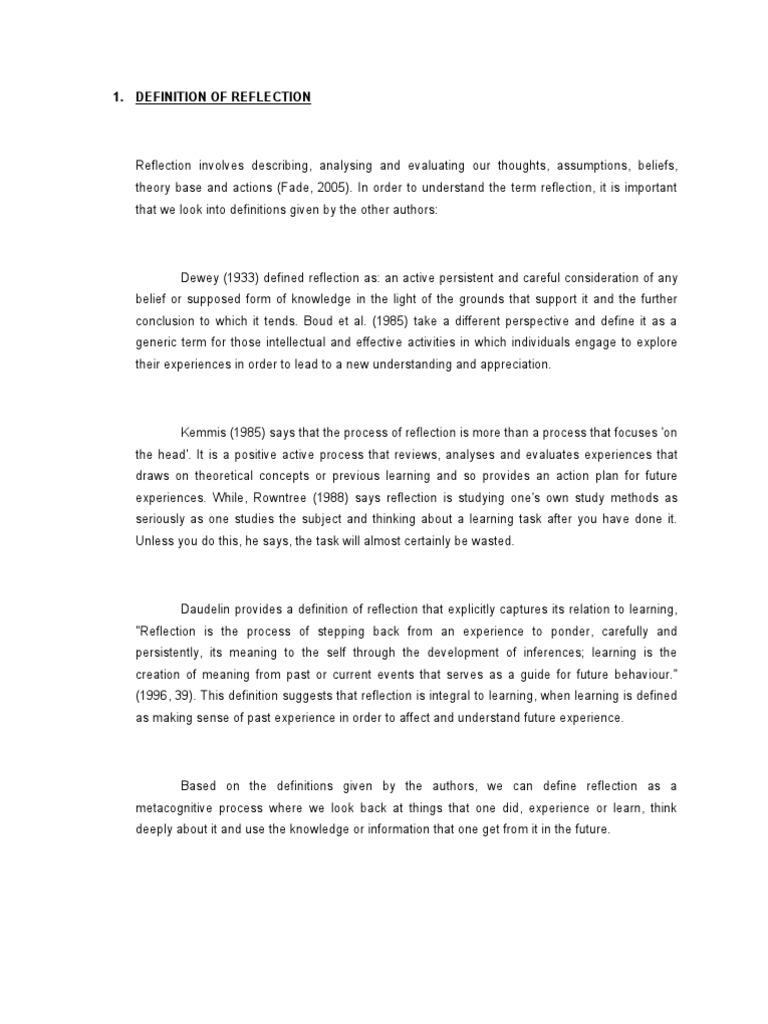 What is reflective practice in health and social care image