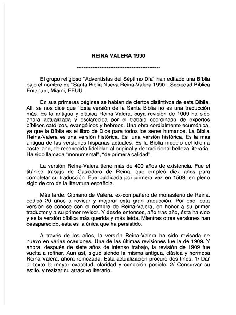 Reina Valera 1960 La Biblia | PDF | Biblia | Textos Religiosos