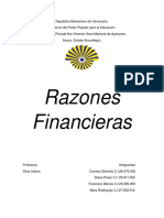 Razones Financieras