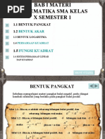 Bab I Materi Matematika Sma Kelas X Semester 1
