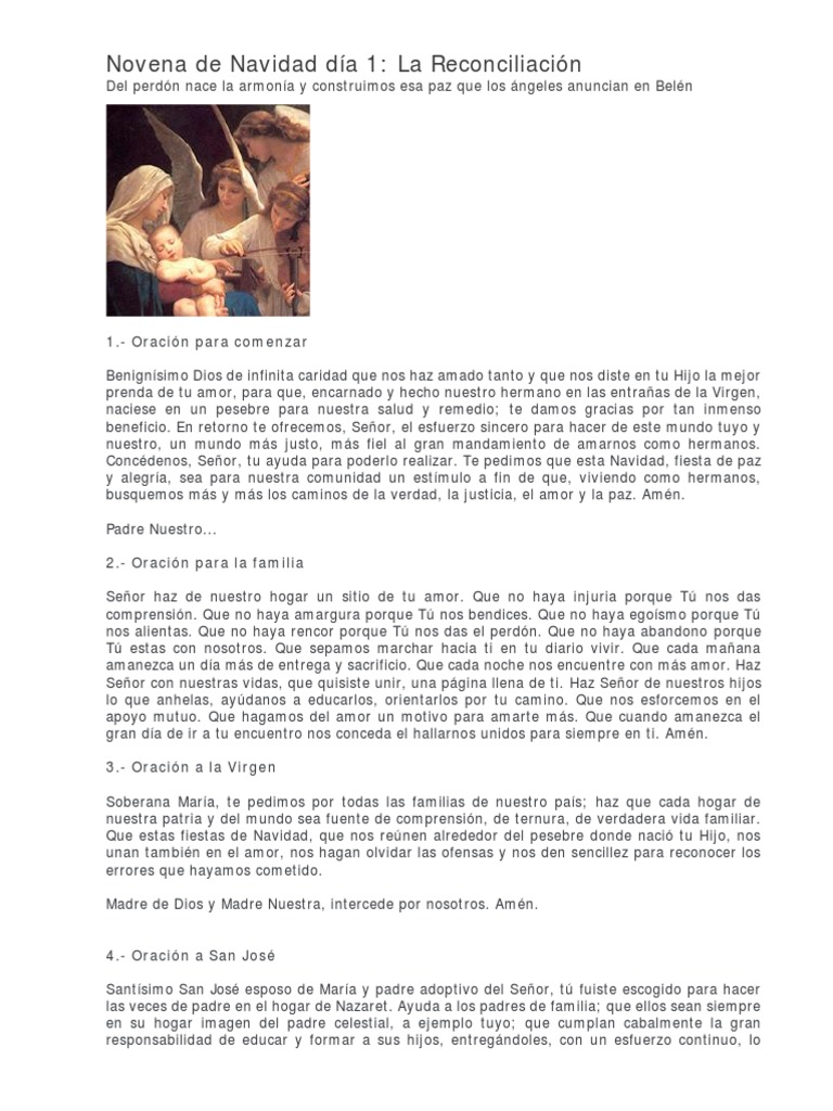Novena de Navidad: La Reconciliación | PDF | Oración | María, madre de ...