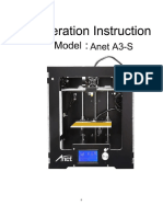 ANET A3 - S Operation Instruction