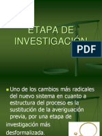 Etapa de Investigación