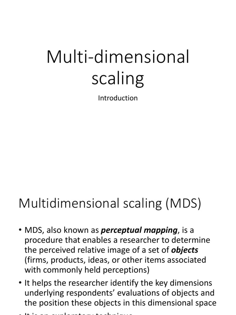 Multidimensional scaling pdf perception scientific method