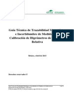 Calibración de Higrómetros (CENAM)