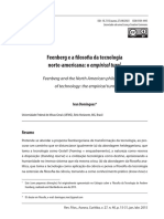 Feenberg e A Filosofia Da Tecnologia Norte-Americana - o Empirical Turn PDF