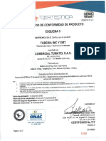 Certificado Tuberia EMT-TUMATEL 2021
