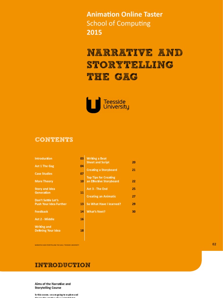 01 Narrative and Storytelling The Gag PDF | PDF | Narrative | Storytelling
