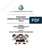 KERTAS KERJA HARI PENDAFTARAN Prasekolah