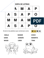 Sopa de Letras Mama - Sapo