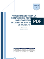 Procedimiento de Reporte e Investigación de Accidentes e Incidentes de Trabajo
