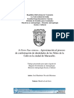 Si Peter Pan Viniera... Aproximación Al Proceso de Conformación de Identidades de Los Niños de La Calle en La Ciudad de Maracaibo PDF